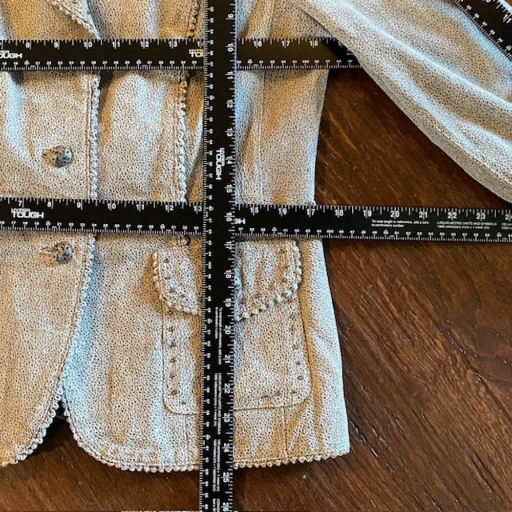 Bradley by Bradley Bayou Suede Leather Studded Moto Jacket Small - Picture 14 of 16